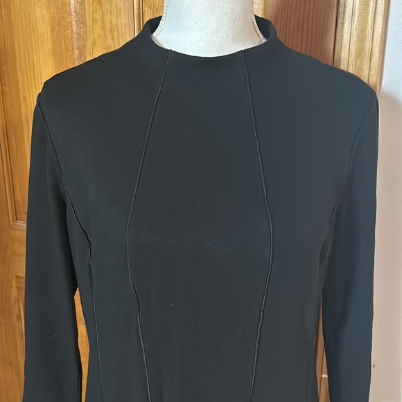 Lafayette 148 Women's Fit and Flare Mock Neck 3/4 Sleeve Dress - Picture 2 of 8